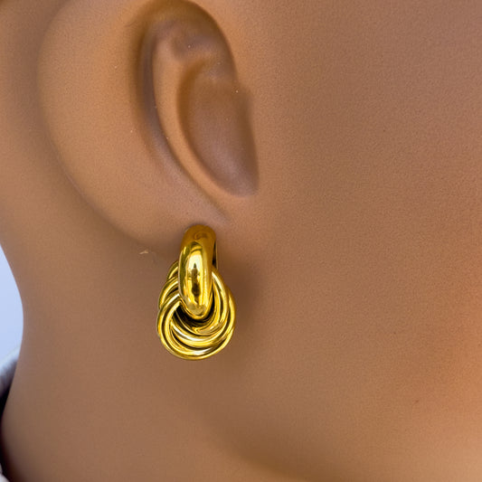 boucles d'oreilles texturées pour femme